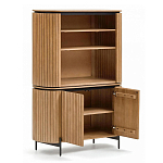 Буфет высокий из дерева манго и металла с открытыми полками и 2-мя дверцами Toinette варинант исполнения - 2 | Loft Concept в Уфе