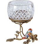 Чаша на ножке из стекла с бронзовыми элементами Bronze Branch варинант исполнения - 1 | Loft Concept в Уфе