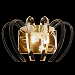 Бра золотого цвета с изогнутыми хрустальными элементами Radiant Ribbons варинант исполнения - 1 | Loft Concept в Уфе