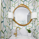 Зеркало в ассиметричной золотой раме Mirror of Aragorn варинант исполнения - 3 | Loft Concept в Уфе