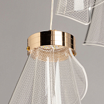 Люстра каскадная с 10-ю прозрачными плафонами Wave Line варинант исполнения - 10 | Loft Concept в Уфе