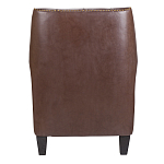 Кресло из натуральной кожи c мягкими подлокотниками на 4-х деревянных ножках из массива бука Joseph Armchair brown варинант исполнения - 3 | Loft Concept в Уфе