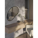 Зеркало асимметричной формы Oval Light Reflection варинант исполнения - 3 | Loft Concept в Уфе