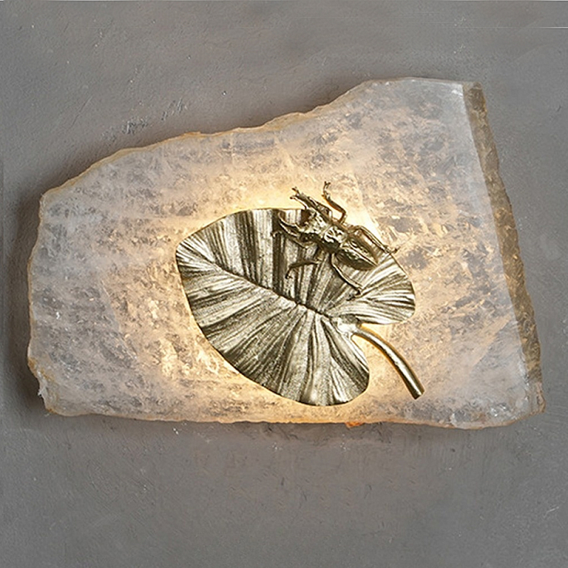 Бра Декоративный лист Glacial Fragment Медь Прозрачный Бра Декоративный лист Glacial Fragment Медь Прозрачный в Уфе | Loft Concept