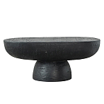 Столик кофейный черного цвета с овальной столешницей и круглым основанием Black Dalmen Table варинант исполнения - 1 | Loft Concept в Уфе