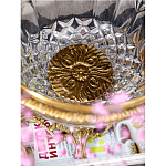 Чаша из прозрачного стекла с ручками и ободком из бронзы Eden Garden варинант исполнения - 4 | Loft Concept в Уфе