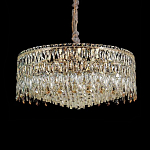 Люстра круглая с хрустальными подвесками на золотистом каркасе Roul Crystal Light варинант исполнения - 7 | Loft Concept в Уфе