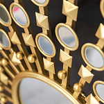 Зеркало-солнце в раме из металла с золотыми с лучами Rays of Peace варинант исполнения - 2 | Loft Concept в Уфе