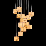 Люстра подвесная с квадратными плафонами из натурального камня Glowing Spheres варинант исполнения - 1 | Loft Concept в Уфе