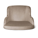 Барный стул со спинкой и подлокотниками на 4-х коричневых ножках Бежевый Велюр Ava Charm варинант исполнения - 2 | Loft Concept в Уфе