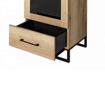 Шкаф-витрина в стиле лофт с чёрной стеклянной дверью Urban Style Space варинант исполнения - 4 | Loft Concept в Уфе