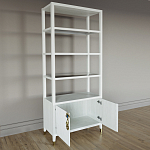 Стеллаж со стеклянными полками Elsa Dreams White варинант исполнения - 5 | Loft Concept в Уфе