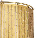 Люстра с золотым фактурным каркасом и тканевым абажуром Lustery Gold варинант исполнения - 1 | Loft Concept в Уфе