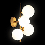Бра с золотым основанием и 5-ю белыми шарообразными плафонами Bubble варинант исполнения - 3 | Loft Concept в Уфе