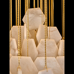 Люстра с фигурными подвесками из натурального камня Glowing Spheres варинант исполнения - 4 | Loft Concept в Уфе