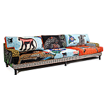 Большой Трехместный Диван с цветным принтом Qalakabusha Large Sofa варинант исполнения - 2 | Loft Concept в Уфе