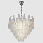 Люстра с подвесками из рифленного стекла в форме капель Textured Glass Chandelier варинант исполнения - 3 | Loft Concept в Уфе