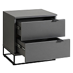 Тумба прикроватная цвета графит с ящиками Strict Lines варинант исполнения - 4 | Loft Concept в Уфе