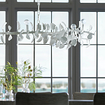 Линейная люстра White Eucalyptus Branches Lighting Chandelier варинант исполнения - 2 | Loft Concept в Уфе