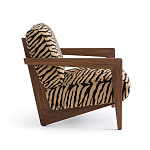 Кресло с обивкой из шенилла с тигровым принтом Tiger Chair варинант исполнения - 2 | Loft Concept в Уфе