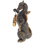 Часы в виде дракона Gold Black Dragon with Clock варинант исполнения - 3 | Loft Concept в Уфе