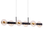 Линейный подвесной светильник с круглыми плафонами и золотистыми акцентами Aurelia Circles варинант исполнения - 1 | Loft Concept в Уфе