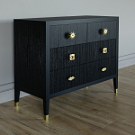 Бельевой Комод с 4 ящиками Elsa Dreams Black варинант исполнения - 1 | Loft Concept в Уфе