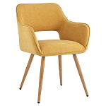 Стул в рогожке желтого цвета NEASAN STOOL варинант исполнения - 1 | Loft Concept в Уфе