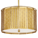 Люстра с золотым фактурным каркасом и тканевым абажуром Lustery Gold варинант исполнения - 2 | Loft Concept в Уфе