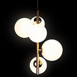 Подвесной светильник с 5-ю белыми шарообразными плафонами Bubble Chandelier варинант исполнения - 4 | Loft Concept в Уфе