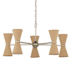 Люстра серебряного цвета с тканевыми абажурами Loft Rope Light варинант исполнения - 2 | Loft Concept в Уфе