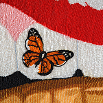 Картина вышивка бисером Grill Cut Out With Butterfly варинант исполнения - 2 | Loft Concept в Уфе