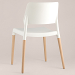 Пластиковый стул на ножках из массива бука Ferret White 4 шт варинант исполнения - 5 | Loft Concept в Уфе