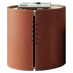 Круглый приставной стол Baxter Leather Side Table варинант исполнения - 1 | Loft Concept в Уфе