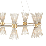 Люстра круглая с фактурными абажурами из тонких металлических палочек Wild Thorns варинант исполнения - 1 | Loft Concept в Уфе