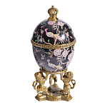 Шкатулка в форме яйца на величественных львах из фарфора с бронзовыми элементами Eden Garden варинант исполнения - 1 | Loft Concept в Уфе