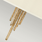 Люстра подвесная с широким белым текстильным абажуром и вертикальными декоративными элементами Hinkley варинант исполнения - 4 | Loft Concept в Уфе