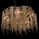 Люстра подвесная круглая с изогнутыми металлическими дугами и ниспадающими цепочками 65 см Atlantis Chain варинант исполнения - 17 | Loft Concept в Уфе