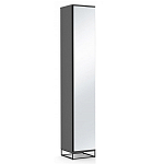 Шкаф-пенал с зеркальной дверцей и фасадом цвета графит Strict Lines варинант исполнения - 1 | Loft Concept в Уфе