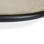 Банкетка круглая бежевый велюр на 4-х металлических ножках черного цвета SANJAY варинант исполнения - 3 | Loft Concept в Уфе