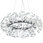 Круглая подвесная люстра Crystal Dandelions Chrome Chandelier варинант исполнения - 1 | Loft Concept в Уфе