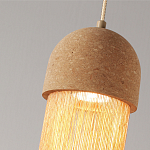 Подвесной светильник натуральная пробка с бахромой Natural Cork варинант исполнения - 3 | Loft Concept в Уфе