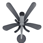 Вешалка серого цвета с 4-мя крючками из пластика Curves Hangers варинант исполнения - 2 | Loft Concept в Уфе