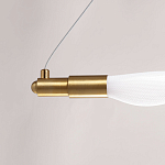 Люстра горизонтальная с волнистым белым плафоном Golden Swirl варинант исполнения - 9 | Loft Concept в Уфе