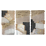 Триптих Геометрический гобелен бежевый Figurative Beige Wall Hangings варинант исполнения - 4 | Loft Concept в Уфе