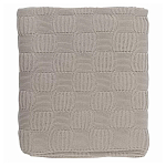 Плед из хлопка рельефной вязки бежево-серого цвета Waffle Comfort варинант исполнения - 4 | Loft Concept в Уфе