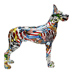 Статуэтка Graffiti Great Dane Поп-Арт варинант исполнения - 2 | Loft Concept в Уфе