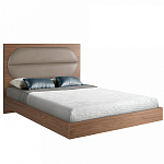 Кровать двуспальная с высоким изголовьем из дерева и подушек из экокожи Modern Look варинант исполнения - 1 | Loft Concept в Уфе