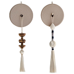 Аксессуар на стену диск с деревянными бусинами Wall Decor Thread Disc  варинант исполнения - 4 | Loft Concept в Уфе