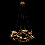 Люстра подвесная с прозрачными стеклянными птичками на ветвях Диаметр 80 см Serip Voa варинант исполнения - 5 | Loft Concept в Уфе